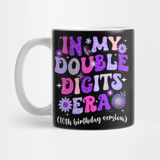 In My Double Digits Era Retro 10 Year Old 10th Birthday Girl Mug